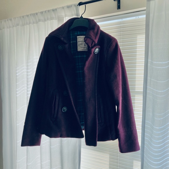 Aeropostale Jackets & Blazers - Eggplant Pea Coat